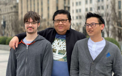 (l-r) Co-founders Adam Gibson, Shawn Tan and Shu Wei Goh