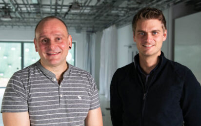 Professor Winfried Hensinger (left) and Dr. Sebastian Weidt, co-founders of Universal Quantum