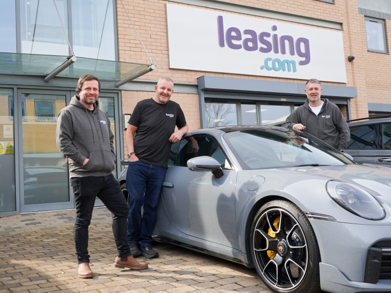 CMO Chris, Founder Dave and CEO outside Leasing HQ