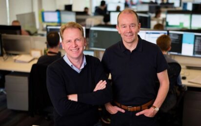 (L-R) Graphcore founders Nigel Toon and Simon Knowles