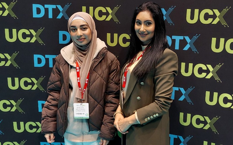 Manchester Met senior lecturer Dr Amna Khan, right, with student Hamna Khan