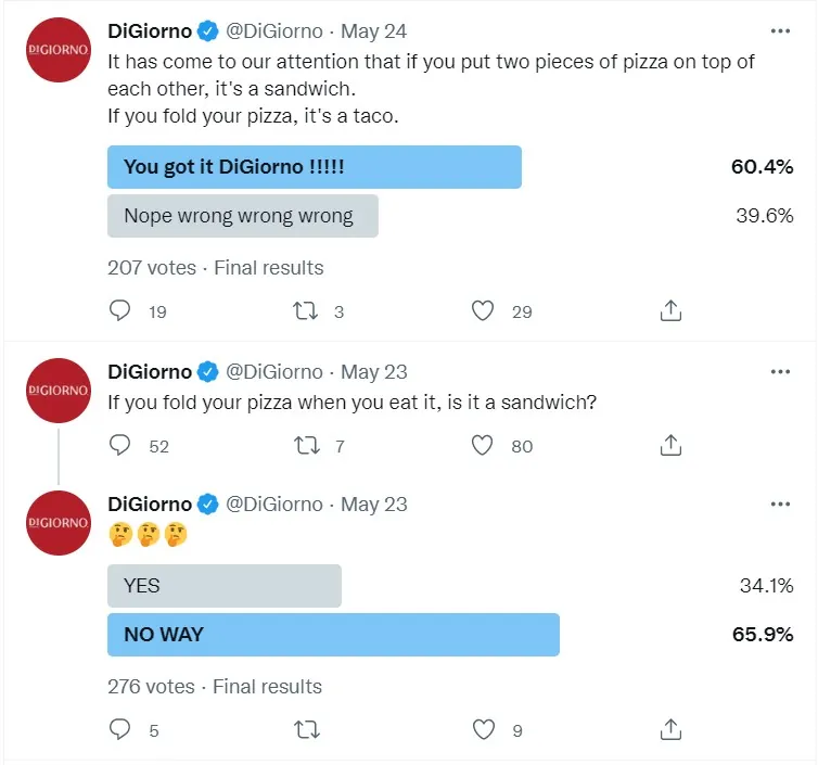 DiGiorno Twitter poll