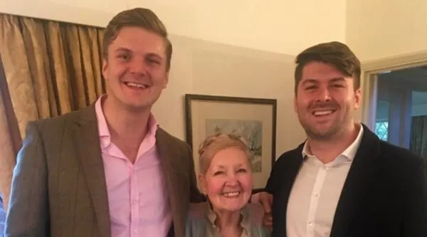 Lottie founders Will Donnelly, left, and Chris Donnelly with grandmother Gloria Stanton