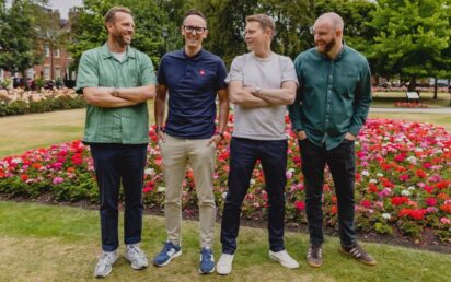 HyperFinity's co-founders Damon Bryan; Thomas Hill; Peter Denby; and Adam Barrowcliff