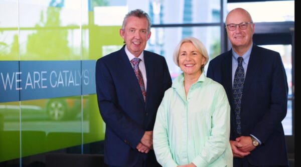 L-R: Paul Hannigan, President of Letterkenny Institute of Technology; Jeanette Walker, former director of the Cambridge Science Park; Prof. Mark Ferguson CBE previously served as the Director General of Science Foundation Ireland and was Chief Scientific Adviser to the Government of Ireland