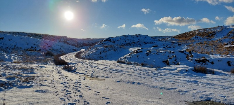 Lee Quarry in the snow