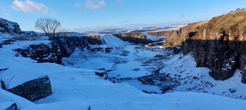 Lee Quarry in the snow