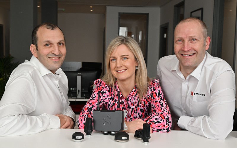 Idir Boudaoud, Chief Executive, Sensoteq; Rhona Barbour, Investment Director, Whiterock Finance; and Alan McCall, Chief Technical Officer, Sensoteq.