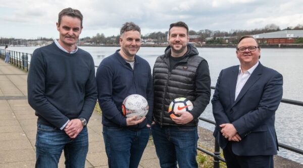 Soccer Manager - Julian Viggars of Mercia, Max Lowe and Chris Gore of Invincibles Studio, and Sean Hutchinson of the British Business Bank.
