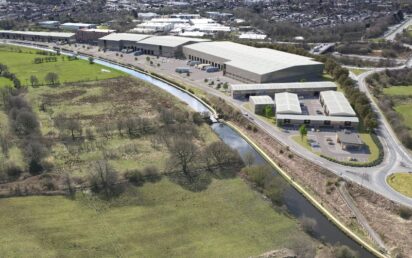 CGI of FI Real Estate Management's new £26m industrial business park at Botany Bay