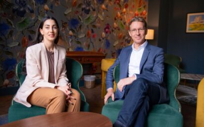 Gabriela Hersham, CEO and co-founder of Huckletree & Professor Geoff Smith, vice-chancellor and CEO, Regent’s University London