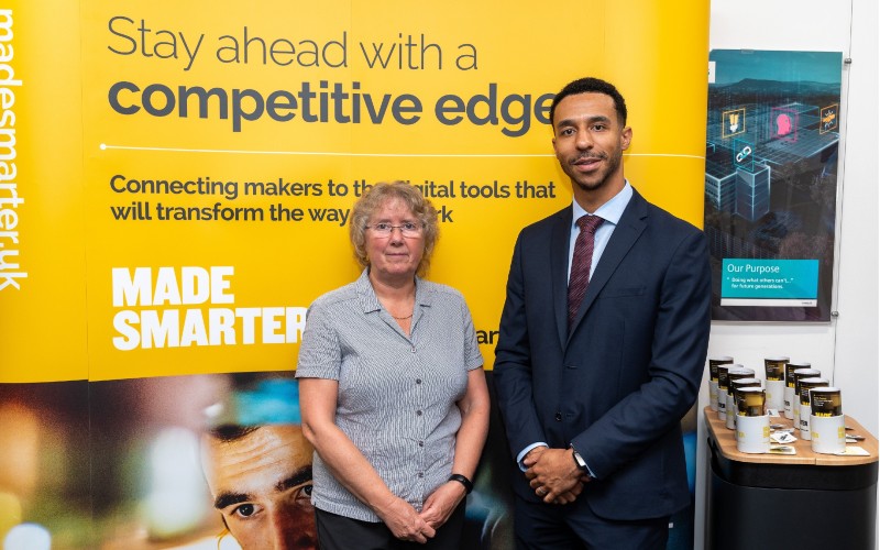 Donna Edwards, Director of Made Smarter North West and Paul McLaren, Production Director for BAE Systems, and new Chair of Made Smarter North West’s Steering Group