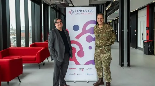 Andy Walker, Lancashire County Council’s Head of Business Growth, with Lieutenant General Tom Copinger-Symes CBE, Deputy Commander, UK Strategic Command