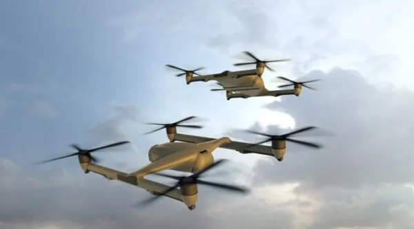 A CGI of the T-650 UAS, an electric heavy lift air system under development by Malloy Aeronautics and BAE Systems