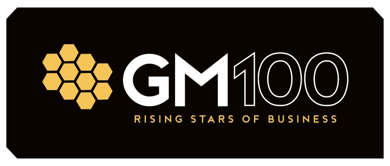 GM 100 Rising Stars of Business logo - black