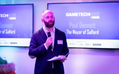 Paul Dennett, Mayor of Salford, at the Gametech365 @ HOST launch