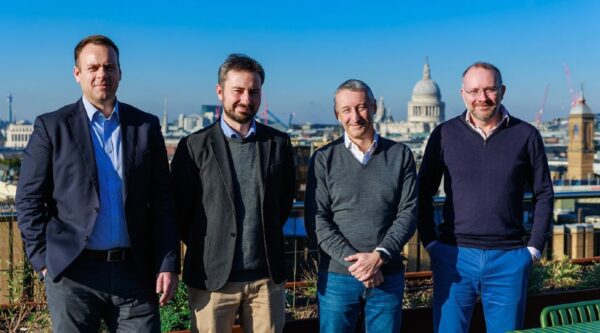 Reactive Technologies Senior Leadership Team, from L-R - Robert Macklin, CFO; Chris Kimmett, COO; Marc Borrett, Founder & CEO; Duncan Burt, Chief Strategic Growth Officer