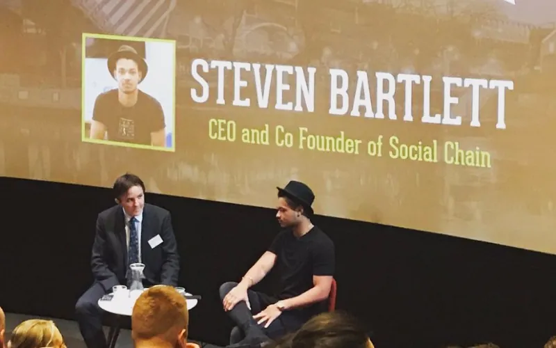 Chris Maguire interviews Steven Bartlett at Slater Hellis event 