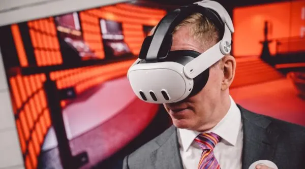 Sir Chris Bryant at Digital Catapult 5G Immersive Lab in Newcastle