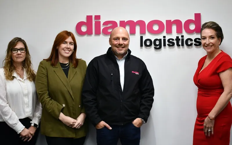 Diamond Logistics 1 l-r Natalie Wainwright Kathryn Light David Allin Kate Lester