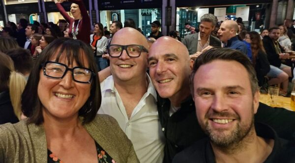 ASCEND mentor Susanna Lawson with mentees Dave Mansbridge of Mercury Support Ltd, Phil Gold of ZAPT & Dominic Appleby of H2Origin