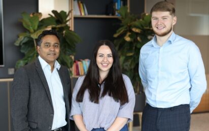 Lyva LYVA investment team Akshay Batnagar, Rachel Lawless, Harry Chrimes