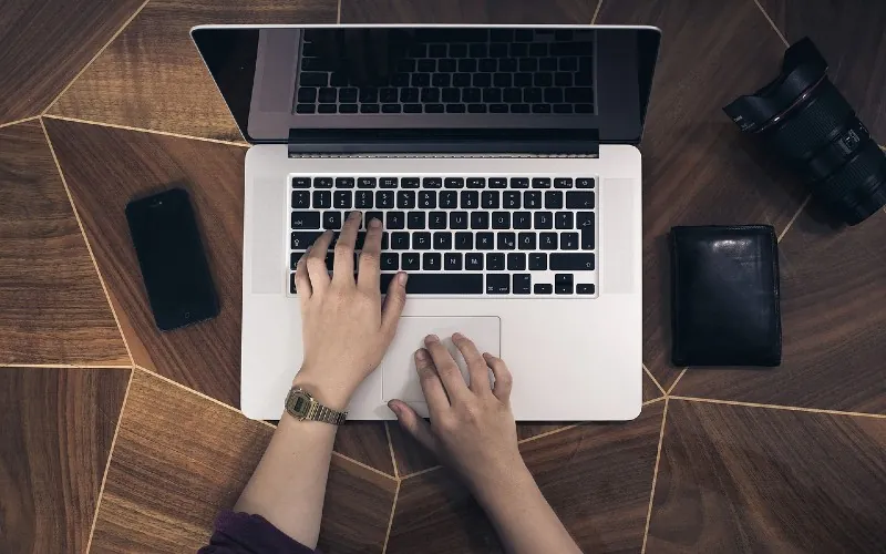 Laptop from above