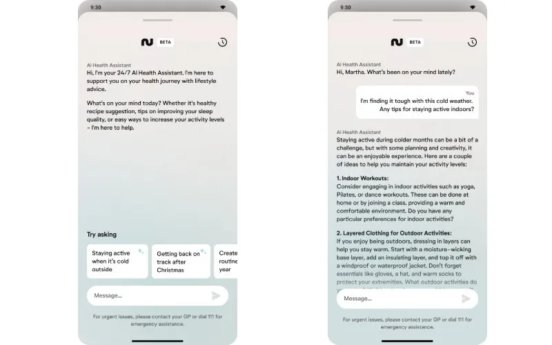 Numan AI health assistant