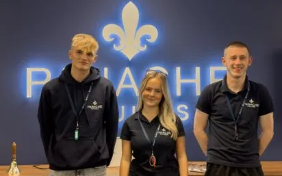 Panache Cruises apprentices -Henry Livesey, Molly Brooks and Tom Holding