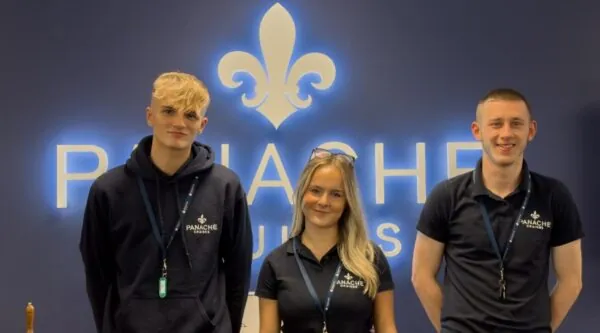 Panache Cruises apprentices -Henry Livesey, Molly Brooks and Tom Holding