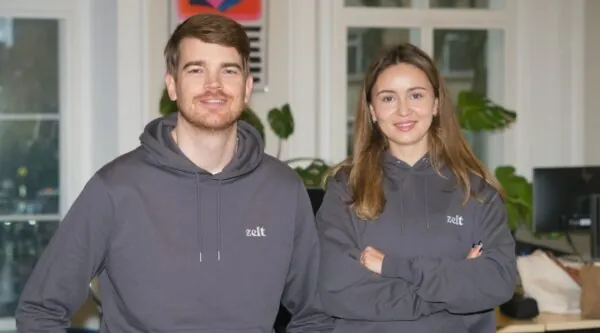 Zelt co-founders Chris Priebe and Polina Vorms