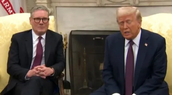 Prime Minister Sir Keir Starmer visits US President Donald Trump at The White House