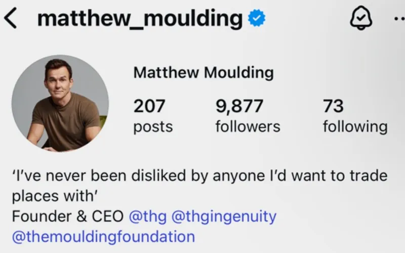 Matt Moulding's Instagram account