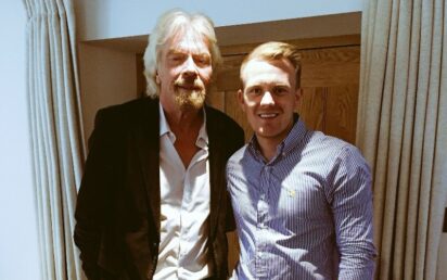 Luke Massie with Richard Branson