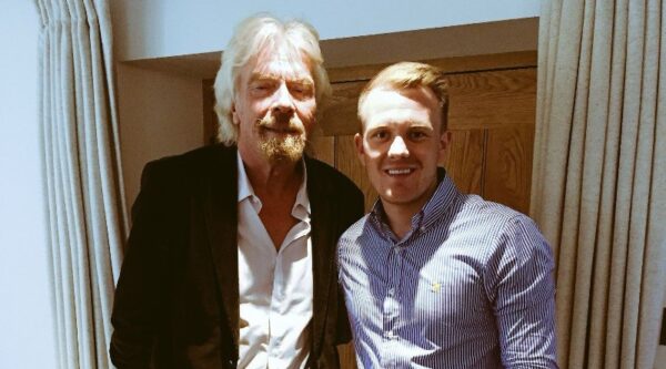 Luke Massie with Richard Branson