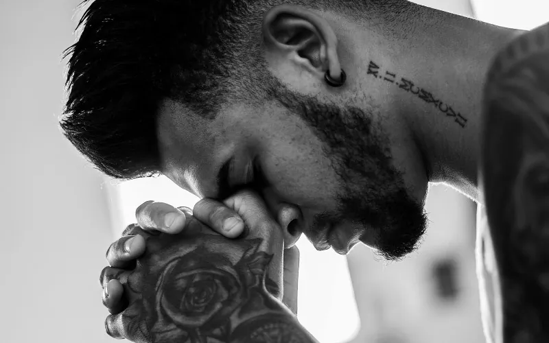 Depressed man