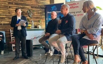 FUEL Liverpool Chris Maguire; Stephen Smullen, managing director, PB Group; Rob Sims, CEO, Sum Vivas; and Michelle Laithwaite, CEO & co-founder, FuelHub