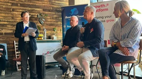 FUEL Liverpool Chris Maguire; Stephen Smullen, managing director, PB Group; Rob Sims, CEO, Sum Vivas; and Michelle Laithwaite, CEO & co-founder, FuelHub