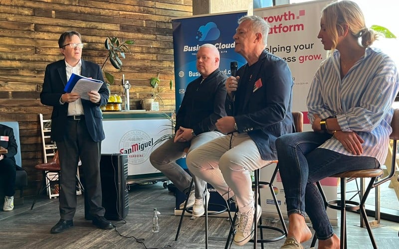 FUEL Liverpool Chris Maguire; Stephen Smullen, managing director, PB Group; Rob Sims, CEO, Sum Vivas; and Michelle Laithwaite, CEO & co-founder, FuelHub