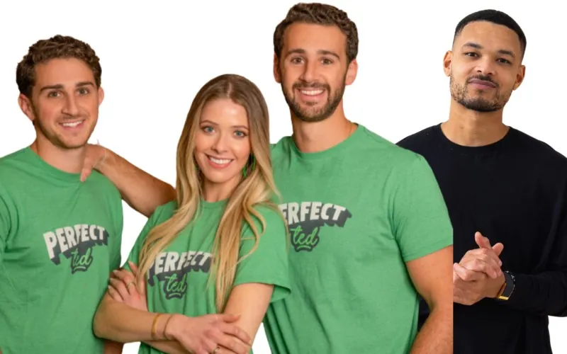 PerfectTed co-founders with Steven Bartlett