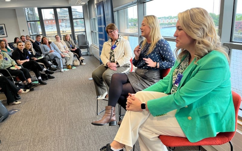 Roisin Currie, Sophie Milliken and Sara Davies at Northern Leaders event
