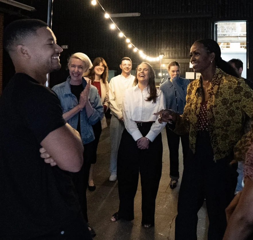 Steven Bartlett with former First Lady Michelle Obama