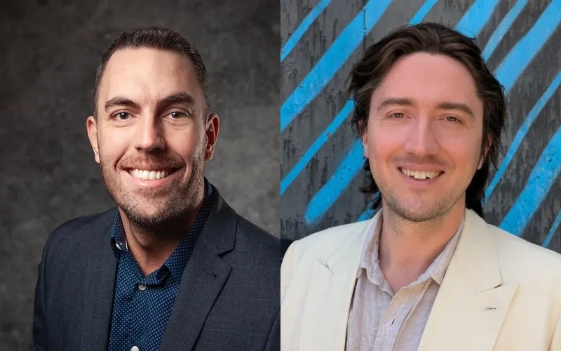 Adam Smith, MD of Bellrock & William Wildridge, founder of WiggleDesk