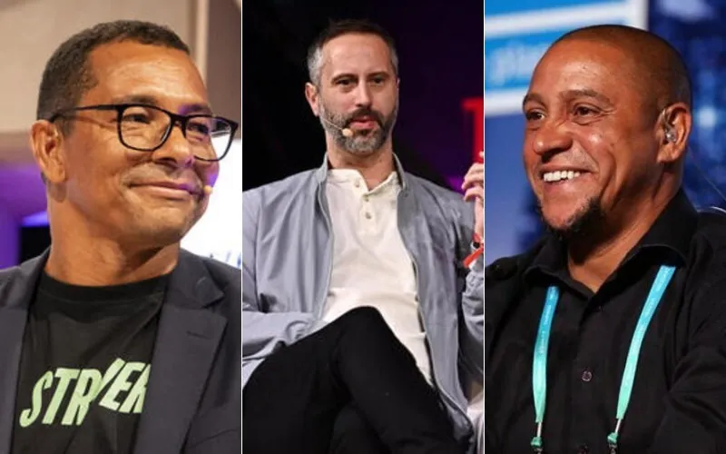 Gilberto Silva, Tim Chase, Roberto Carlos - co-founders of Striver