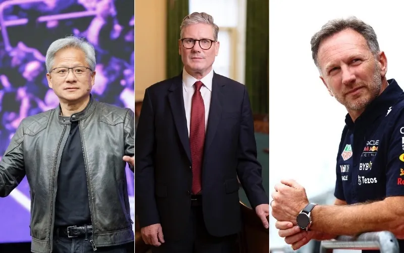 Jensen Huang, Sir Keir Starmer, Christian Horner
