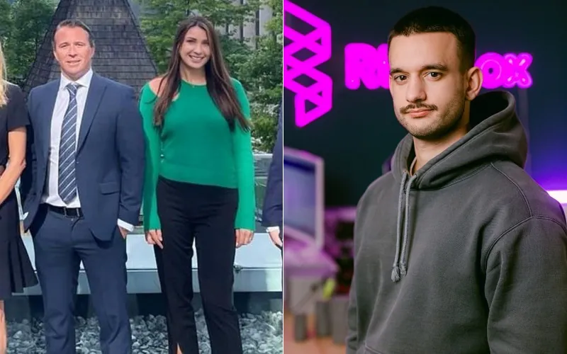 Left to right - Oliver Rayner & Hayley Clucas, Caspian Insurance, and Omar Akram, commercial account handler, RiskBox