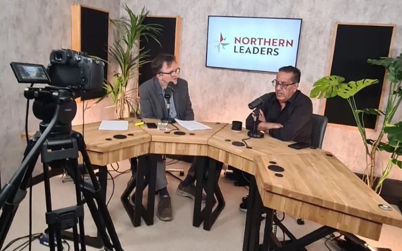 Nazir Afzal being interviewed on BusinessCloud's Northern Leaders podcast
