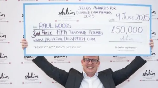 Paul Wood, Proactive Despatch with £50,000 cheque