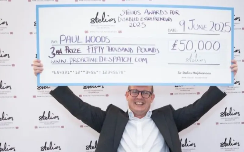 Paul Wood, Proactive Despatch with £50,000 cheque