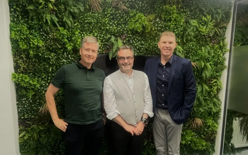 Phil Coxon, Managing Director, Breathe HR; Chris McCullough, CEO, Rotageek; and Joe Lyons CEO, ELMO Group